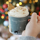Ceramic 'Meowy Christmas' Cat Mug