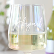Lisa Angel Personalised Iridescent Square Wine Glass
