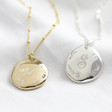 Lisa Angel Ladies' Personalised Initial Sterling Silver Molten Disc Necklace