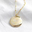 Personalised Initial Gold Sterling Silver Molten Disc Necklace