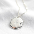 Personalised Initial Sterling Silver Molten Disc Necklace