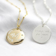 Lisa Angel Women's Personalised Initial Sterling Silver Molten Disc Necklace