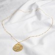 Personalised Gold Sterling Silver Hammered Organic Shape Pendant Necklace