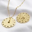 Personalised Gold Sterling Silver Spinning Zodiac Necklace