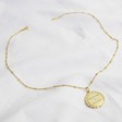 Personalised Sterling Silver Laurel Leaf Disc Necklace