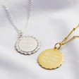Lisa Angel Ladies' Personalised Sterling Silver Laurel Leaf Disc Necklace