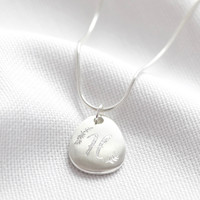 Personalised Sterling Silver Pebble Necklace