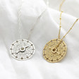 Lisa Angel Gold and Sterling Silver Spinning Zodiac Necklace