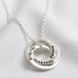 Lisa Angel Ladies' Personalised Sterling Silver Russian Rings Pendant Necklace