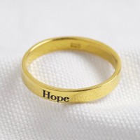 Personalised Gold Sterling Silver Band Ring