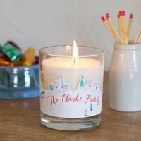 Personalised Christmas Scene Scented Candle