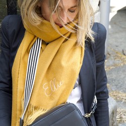 Personalised Embroidered Name Lightweight Winter Scarf