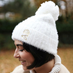 Personalised Embroidered Soft Knit Bobble Hat