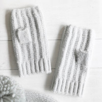 Soft Knit Hand Warmers in Grey