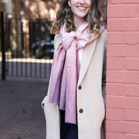 Soft Pink Ombre Scarf