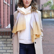 Lisa Angel Ladies' Light Soft Yellow and Cream Ombre Scarf