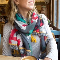 House of Disaster Frida Kahlo Grey Scarf
