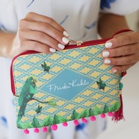 House of Disaster Frida Kahlo 'Parrot' Make Up Bag