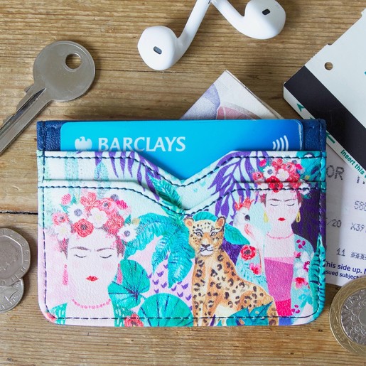 Lisa Angel with House of Disaster Frida Kahlo Tropical Card Holder