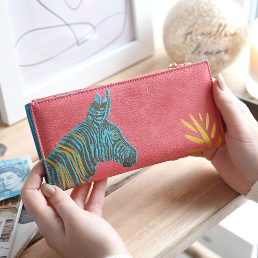 Lisa Angel with Ladies' House of Disaster Heritage & Harlequin Zebra Wallet