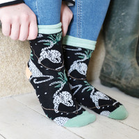 House of Disaster Pack of 2 Feline Print Socks