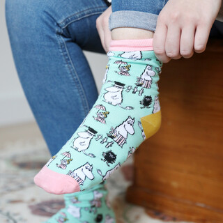 House of Disaster Moomin 'Family' Print Socks
