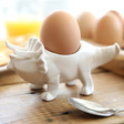 Lisa Angel House of Disaster White Origami Triceratops Dinosaur Egg Cup