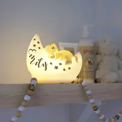 Personalised House of Disaster Sleepy Elephant LED Night Light