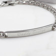Lisa Angel Men's Personalised Engraved Stainless Steel Chain and Plaque Bracelet