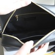 Inside of Lisa Angel Leather Crossbody Bag
