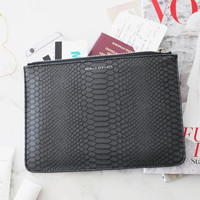 Estella Bartlett Black Snake Pouch