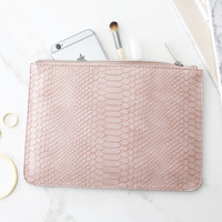 Estella Bartlett Pink Snake Pouch
