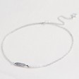 Ladies' Sterling Silver Feather Anklet