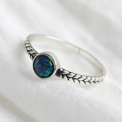 Sterling Silver Gemstone Infinity Braid Ring