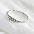 Lisa Angel Ladies' Sterling Silver Thin Feather Ring