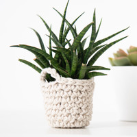 Make Your Own Mini Crochet Basket Kit, H8cm