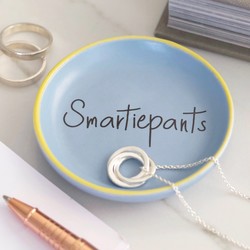 Pale Blue ‘Smartiepants’ Ring Dish