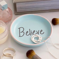 Pastel Blue ‘Believe’ Ring Dish