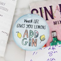 ‘Add Gin’ Glass Fridge Magnet