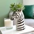 Lisa Angel Ceramic Zebra Head Vase