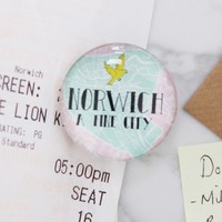 ‘Norwich, a Fine City’ Glass Fridge Magnet