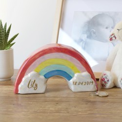Personalised Rainbow Money Box