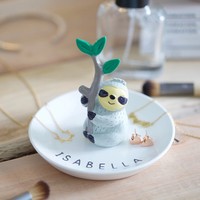 Personalised Sloth Trinket Dish