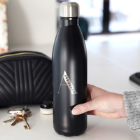 Sagaform Personalised Initial 'Hot and Cool' Stainless Steel Travel Bottle