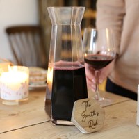 Personalised 1L Geometric Glass Carafe with Stopper
