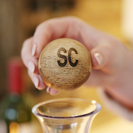Slim Wine Carafe with Personalised Oak Stopper