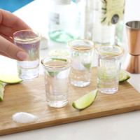 Set of Four Iridescent Shot Glasses