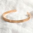Lisa Angel Rose Gold Personalised Hammered Stainless Steel Torque Bangle