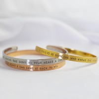 Handmade 'A Friend is Someone' Open Bangle