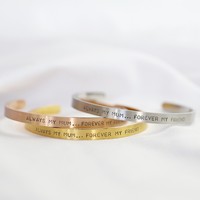 Handmade 'Always My Mum' Open Bangle